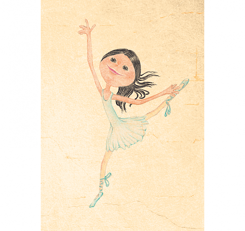 Glückwunschkarte "Prima Ballerina" für <a href="http://uayayu.com" target="_blank">uayayu</a>