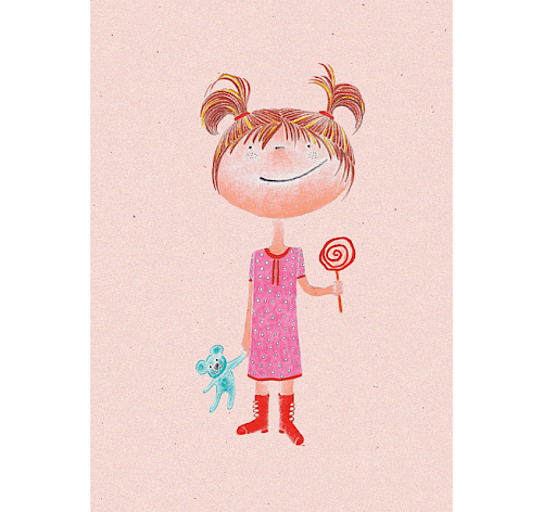 Greetings card "Lolly Girl" for <a href="http://uayayu.com" target="_blank">uayayu</a>