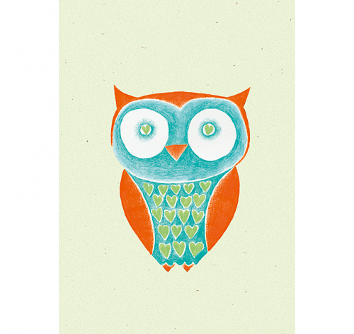 Greetings card "Smart Owl" for <a href="http://uayayu.com" target="_blank">uayayu</a>